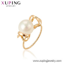 15461 xuping bijoux de mode dernière conception style élégant imitation perle anneau pour les femmes